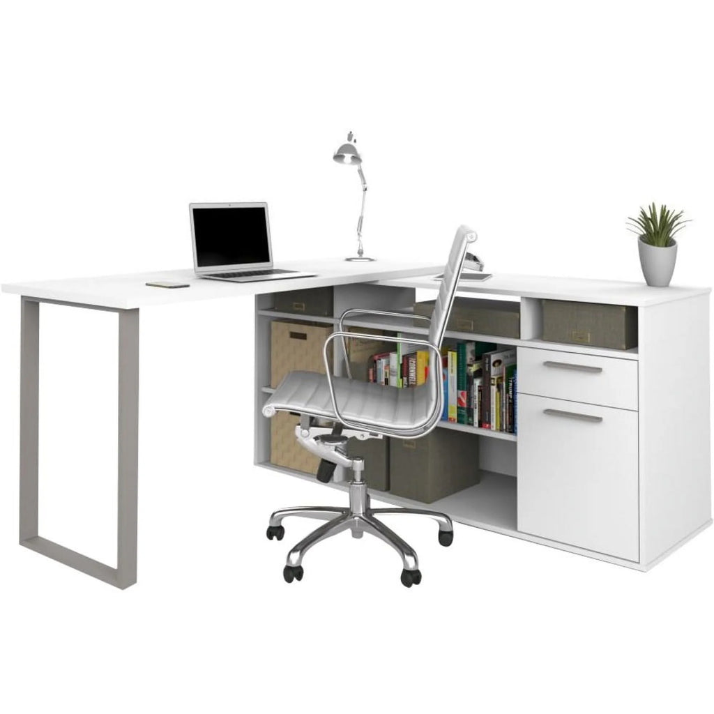 L-Shaped Desk in white Y9650