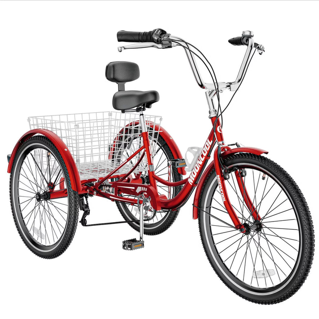Adult Tricycles 3 Wheel 7 Speed Trikes with Basket M299