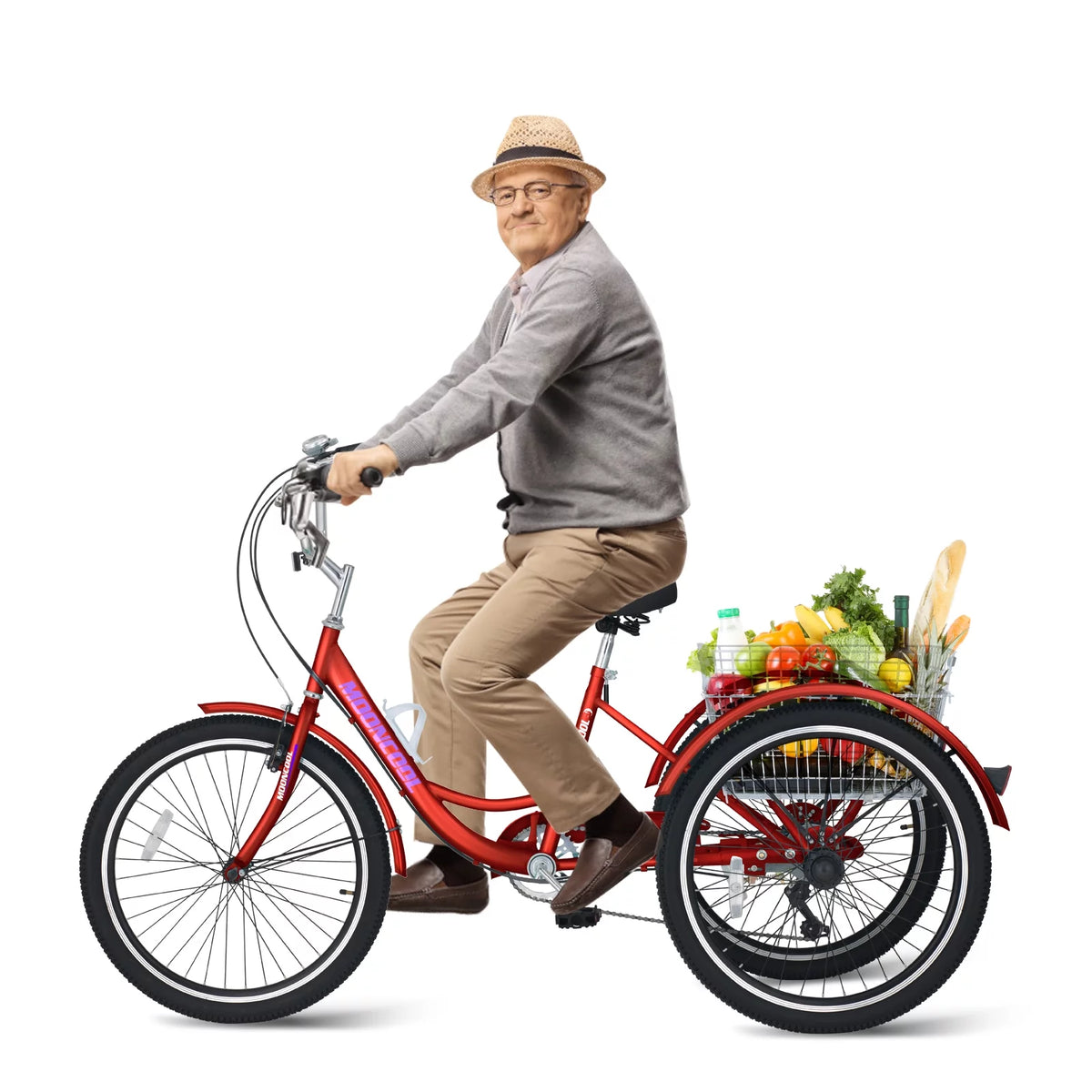 Adult Tricycles 3 Wheel 7 Speed Trikes with Basket M299
