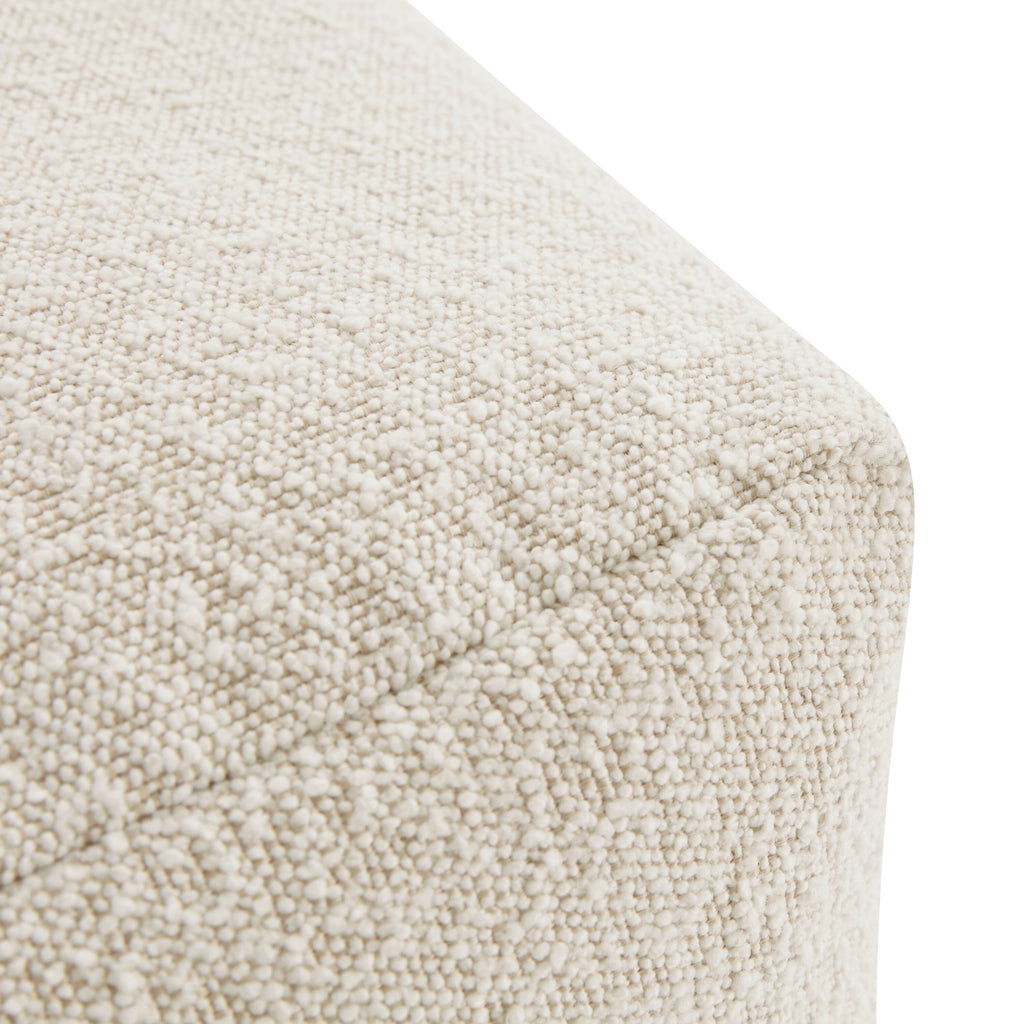 Crema White Boucle Pouf W253024