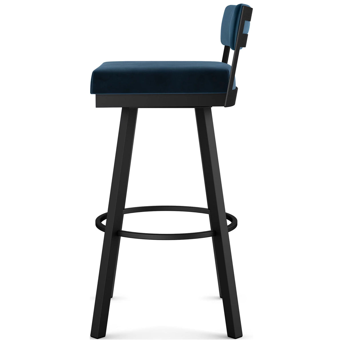 Dark Blue Velvet Swivel Counter Stool C550493