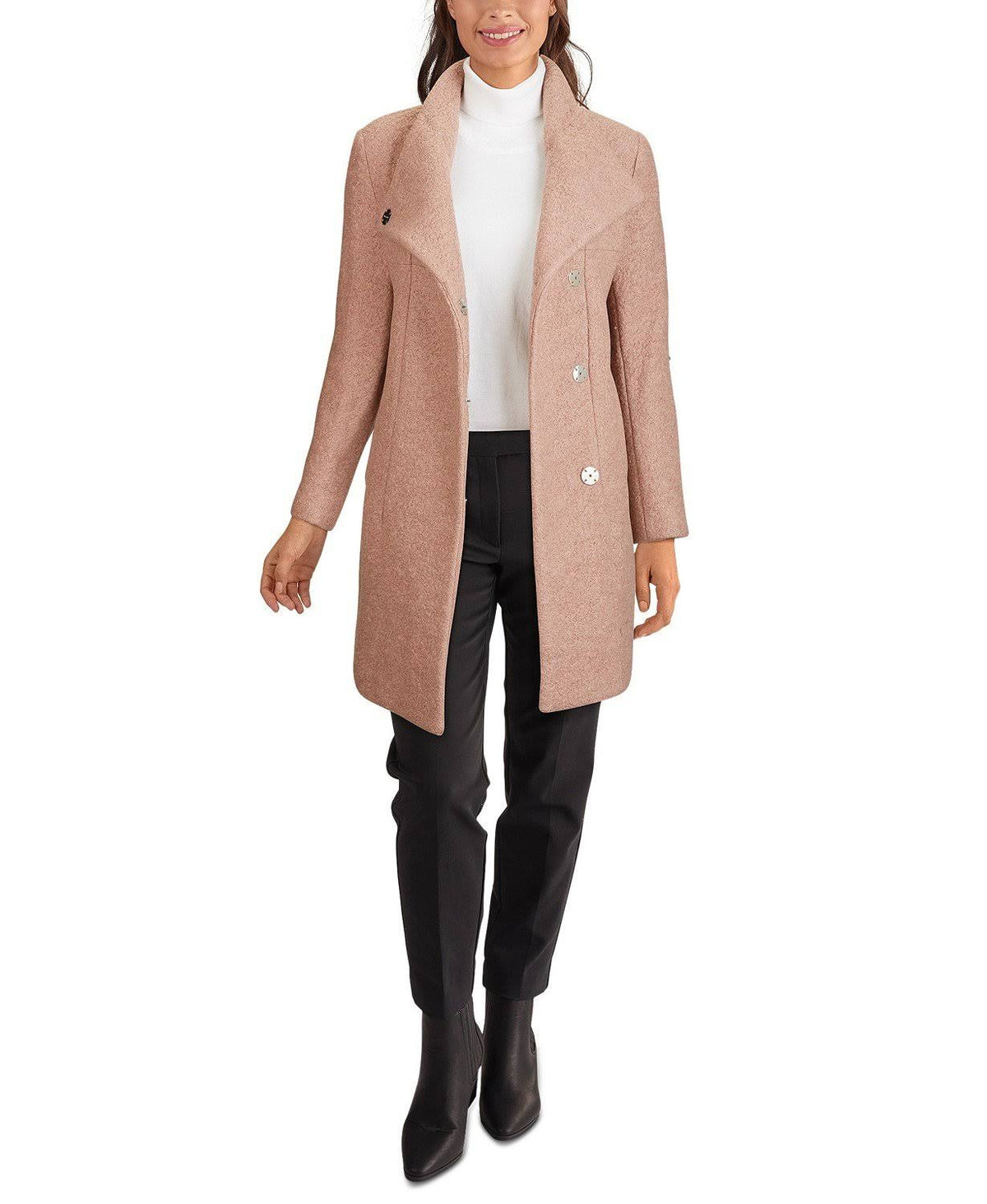 Blush Boucle Walker Coat S3079