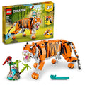 LEGO Creator 3 in 1 Majestic Tiger Building Set, Transforms from Tiger to Panda or Koi Fish Set, Animal Figures, Collectible Building Toy, Gifts for Kids, Boys & Girls 9 Plus Years Old, 31129 Q610