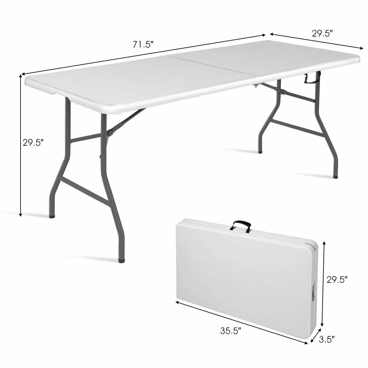 6' Folding Plastic Table X39665