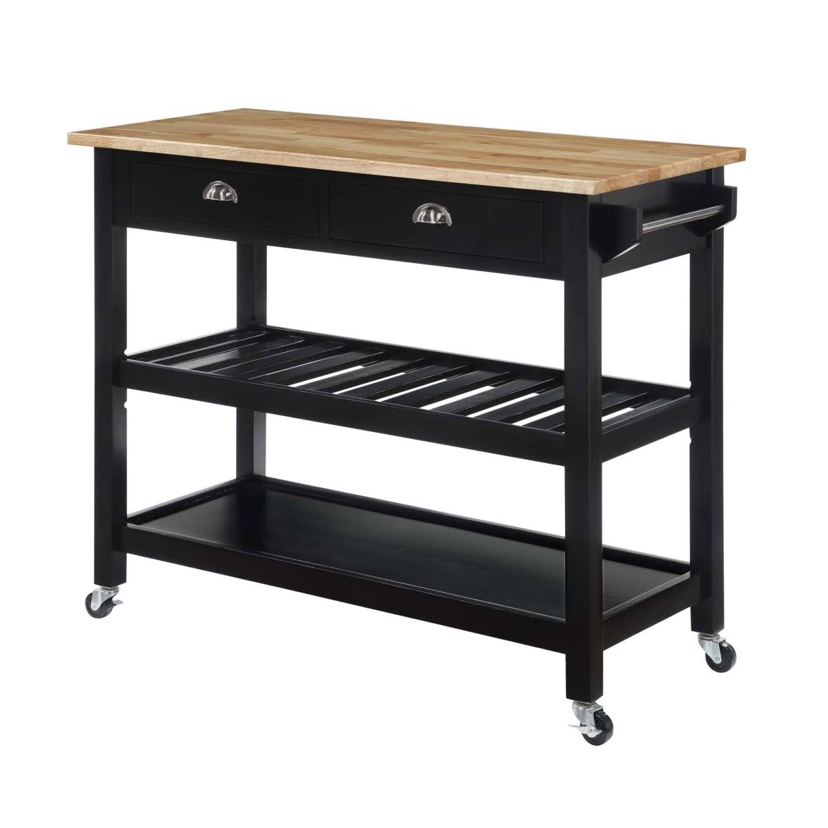 3 Tier Butcher Block Kitchen Cart with Drawers D5704