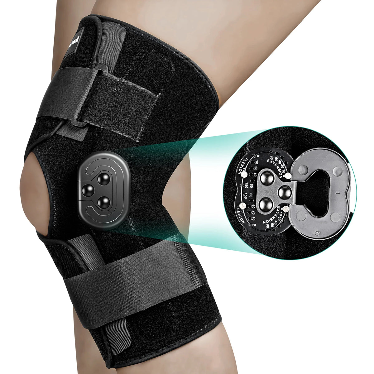Hinged Knee Brace with Side Stabilizers G158