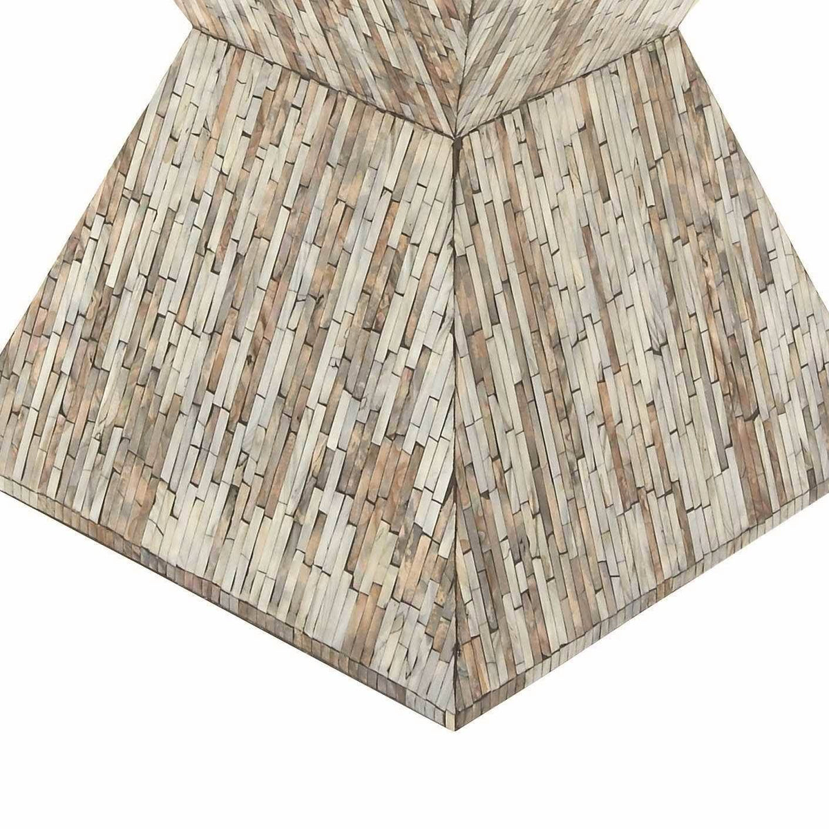 Wood Shell Inlay Accent Table L18142
