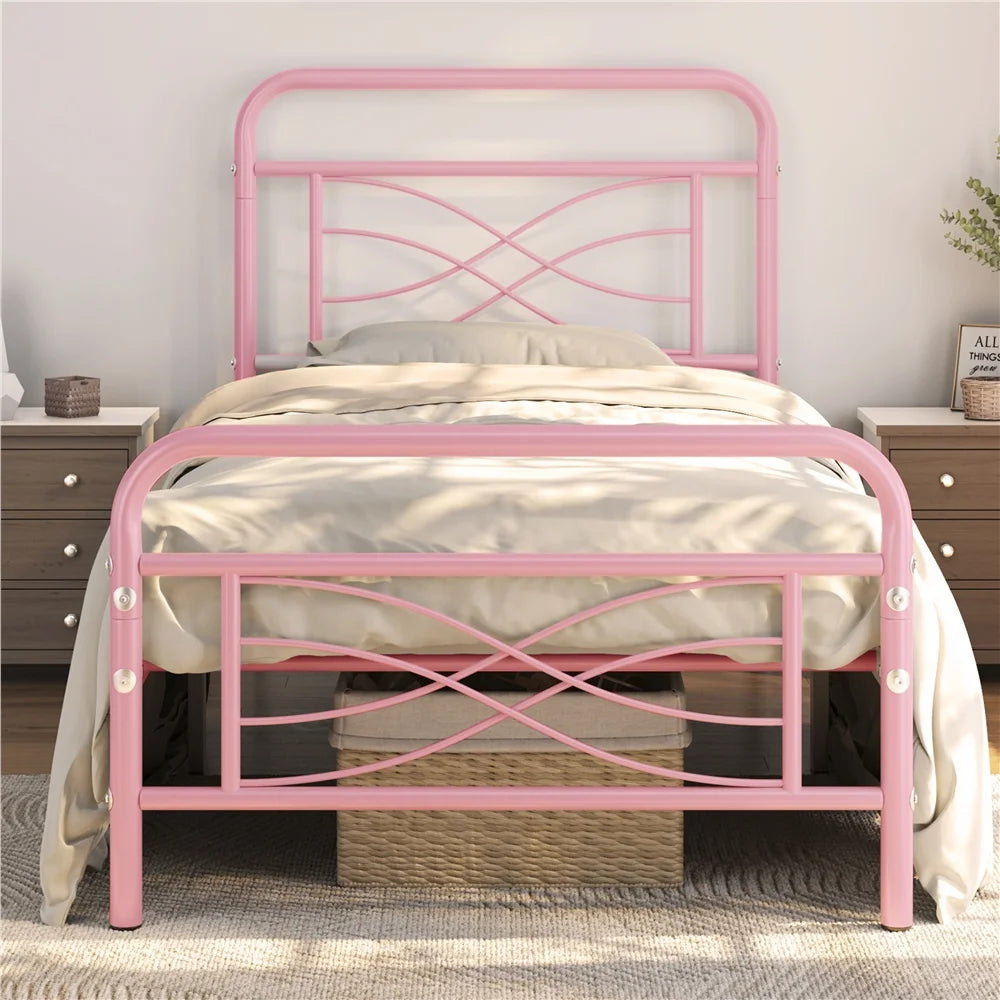 Black Metal Full Size Bed D306
