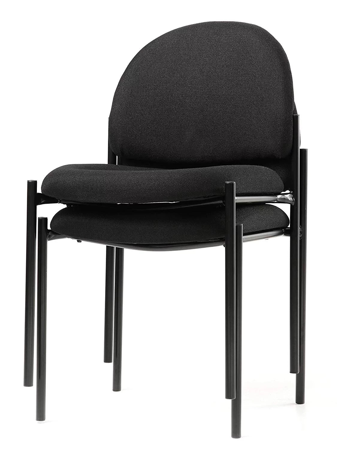 Black Fabric Stackable Guest Chair V473