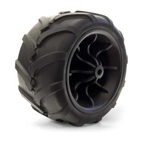 Single Replacement Solid Tire Wheel Heavy Duty Black Lime Green Q68616