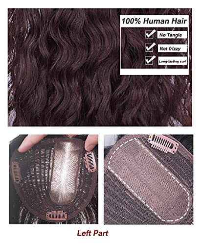 Dark Brown 12" Silktop Human Hair Topper T514547