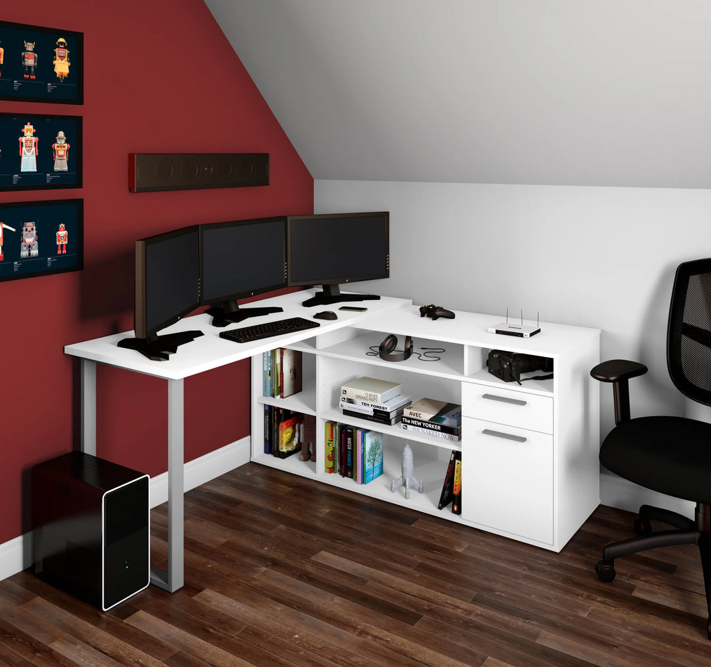 L-Shaped Desk in white Y9650