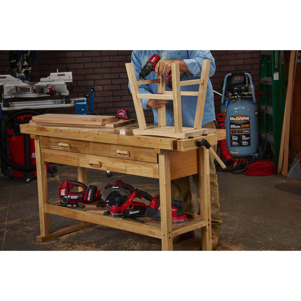 60 in. 3-Drawer Hardwood Workbench V93080
