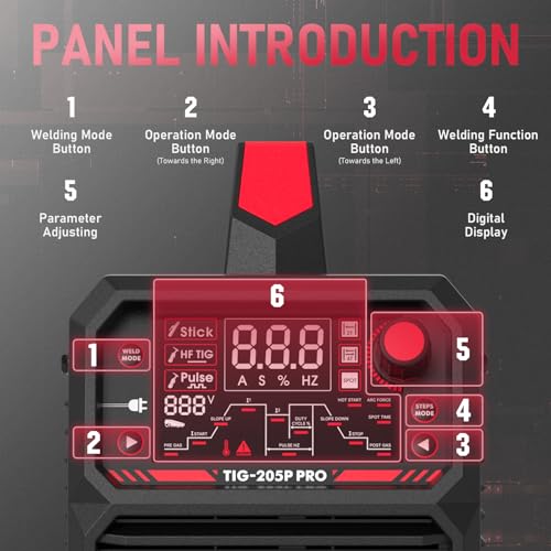 200A AC/DC Pulse TIG Welder with Large LED Display V721526