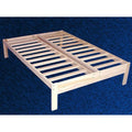 Unfinished Wood Platform Bed Frame with Wooden Slats F877