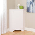 White Corner Storage Cabinet W544