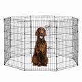 8 Panel 42-Inch Black Dog Playpen U9544