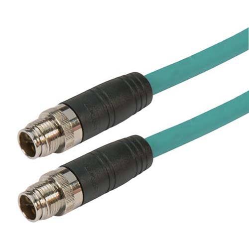 Category 6A M12 8 Position Double Shielded Industrial Cable F8205