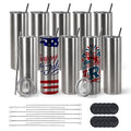 10 Pack 20oz Stainless Steel Vacuum Insulated Tumblers with Lid and Straw E687115