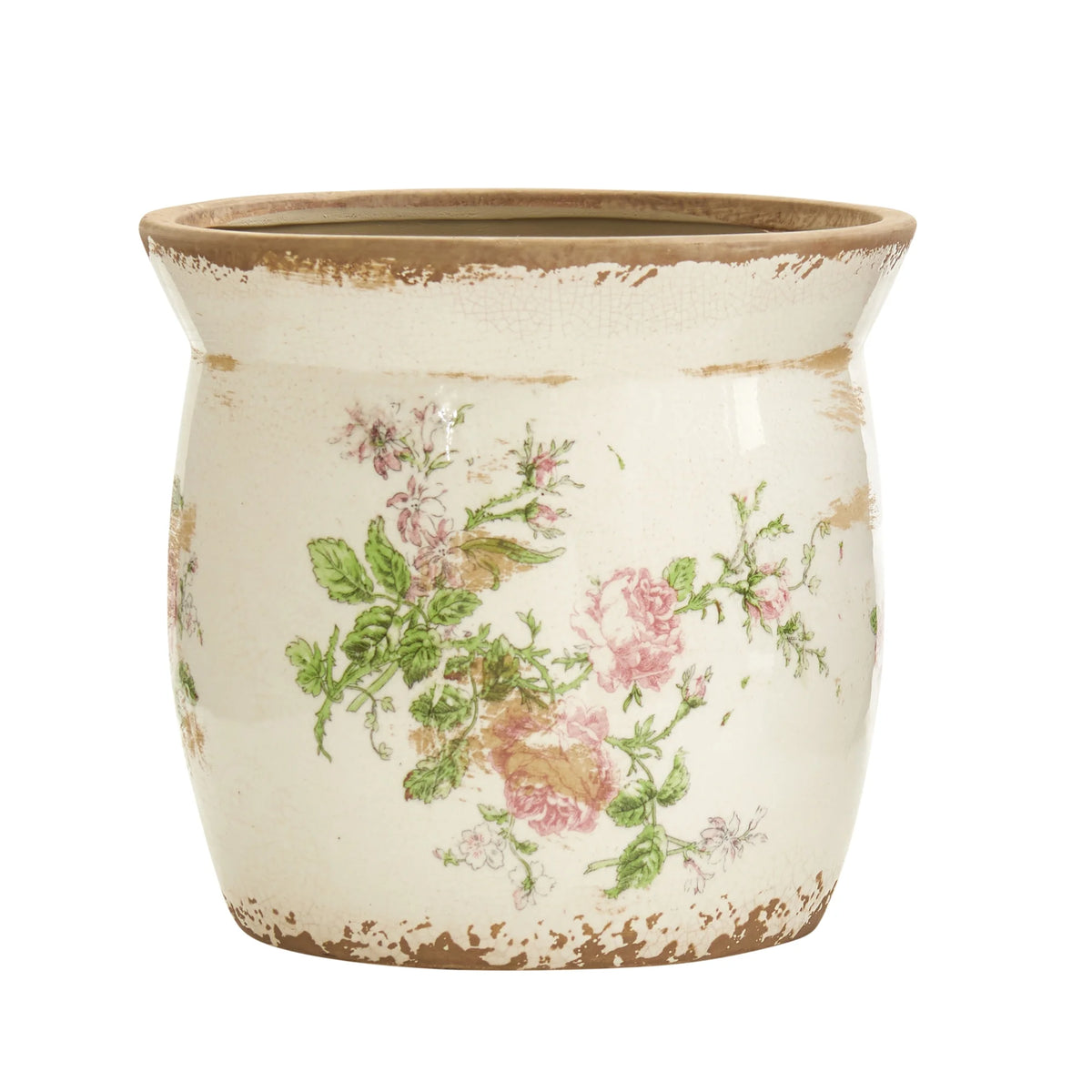 8" Ceramic Floral Print Planter V57511