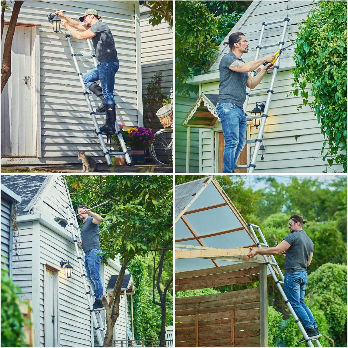 15 Ft Aluminum Telescoping Ladder Type 1A I768