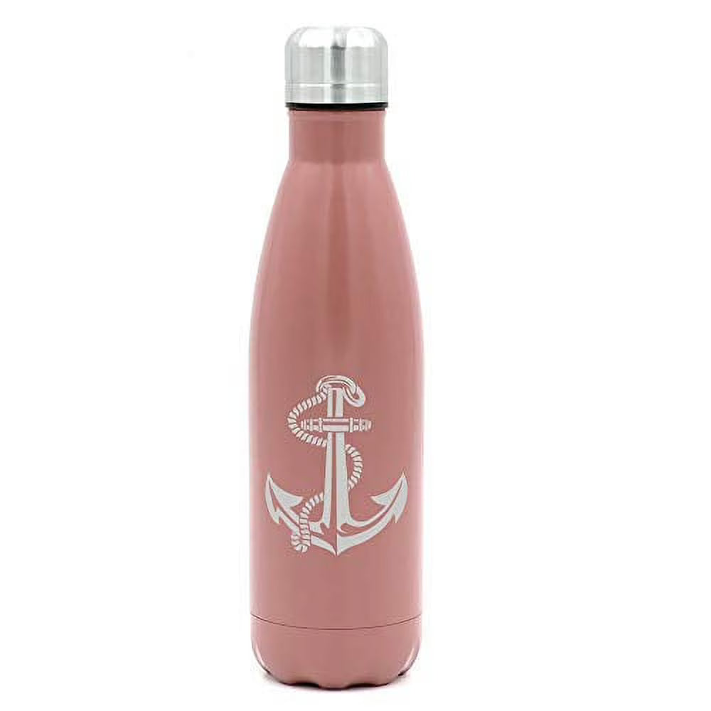 17 oz. Double Wall Vacuum Insulated Stainless Steel Water Bottle Travel Mug Cup with Rope R902119