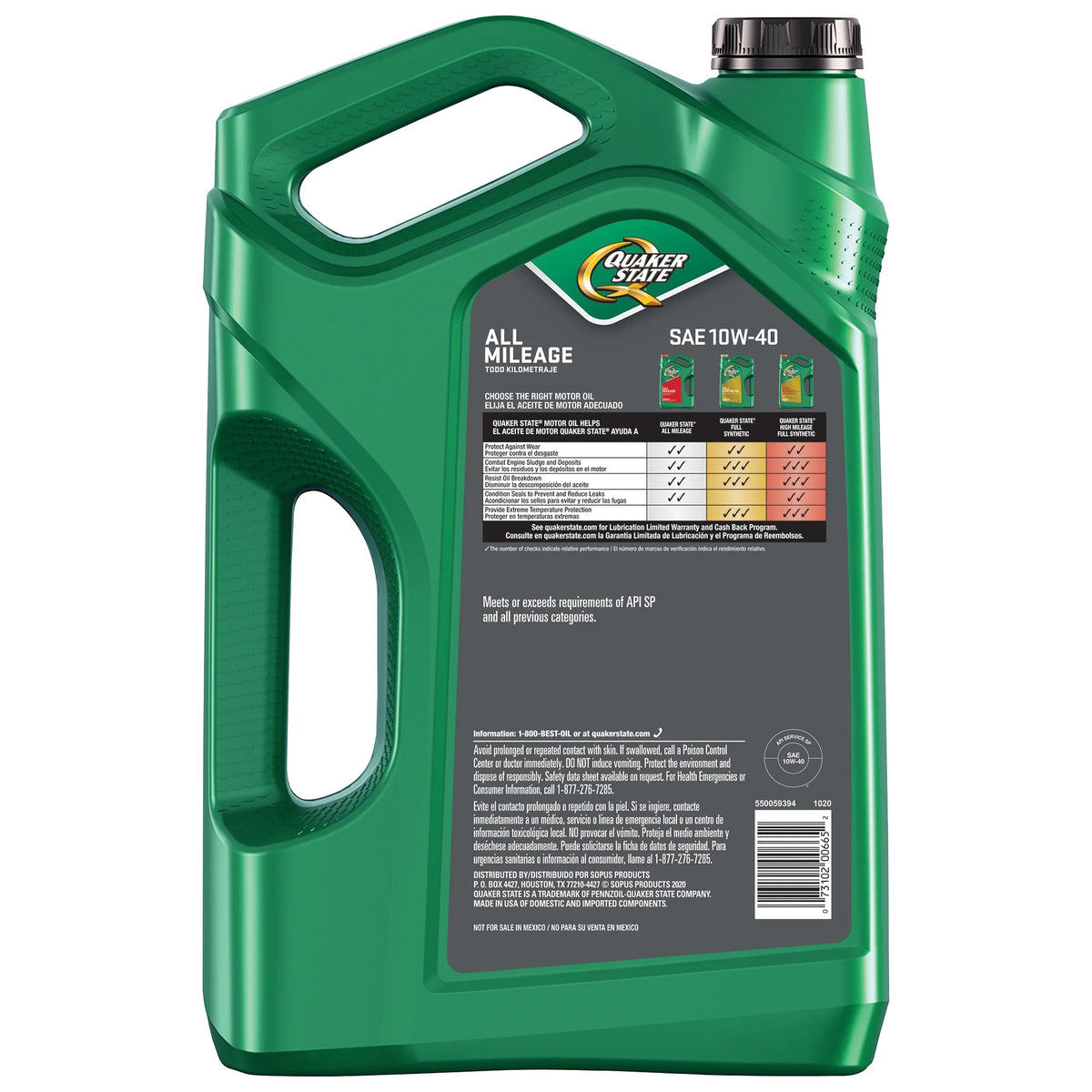 10W-40 Motor Oil, 5 Quart K30623