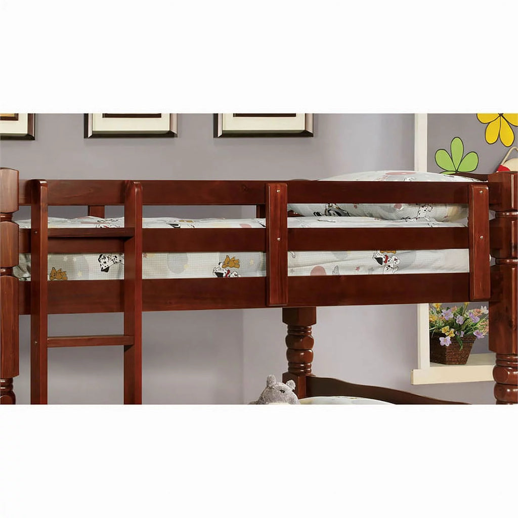 Wood Twin Over Twin Bunk Bed Y413645