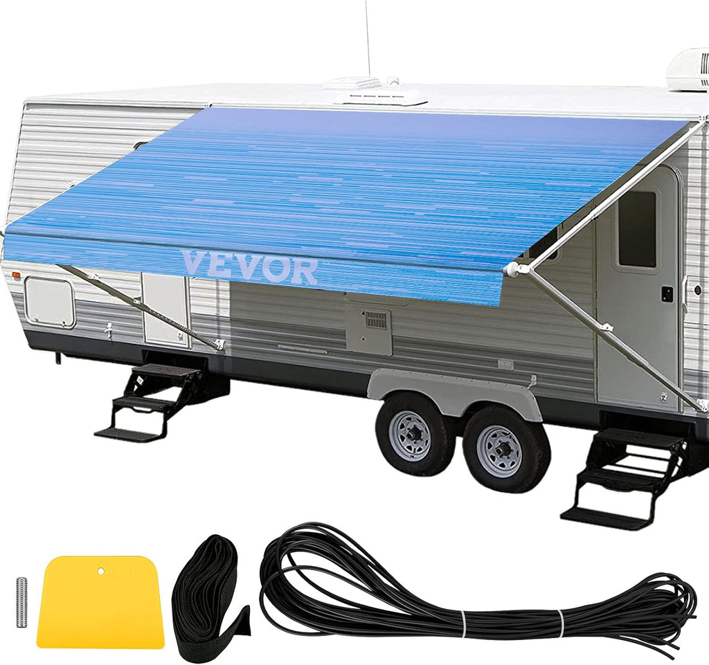 Ocean Blue 15oz Vinyl RV Awning Replacement Canopy F153445