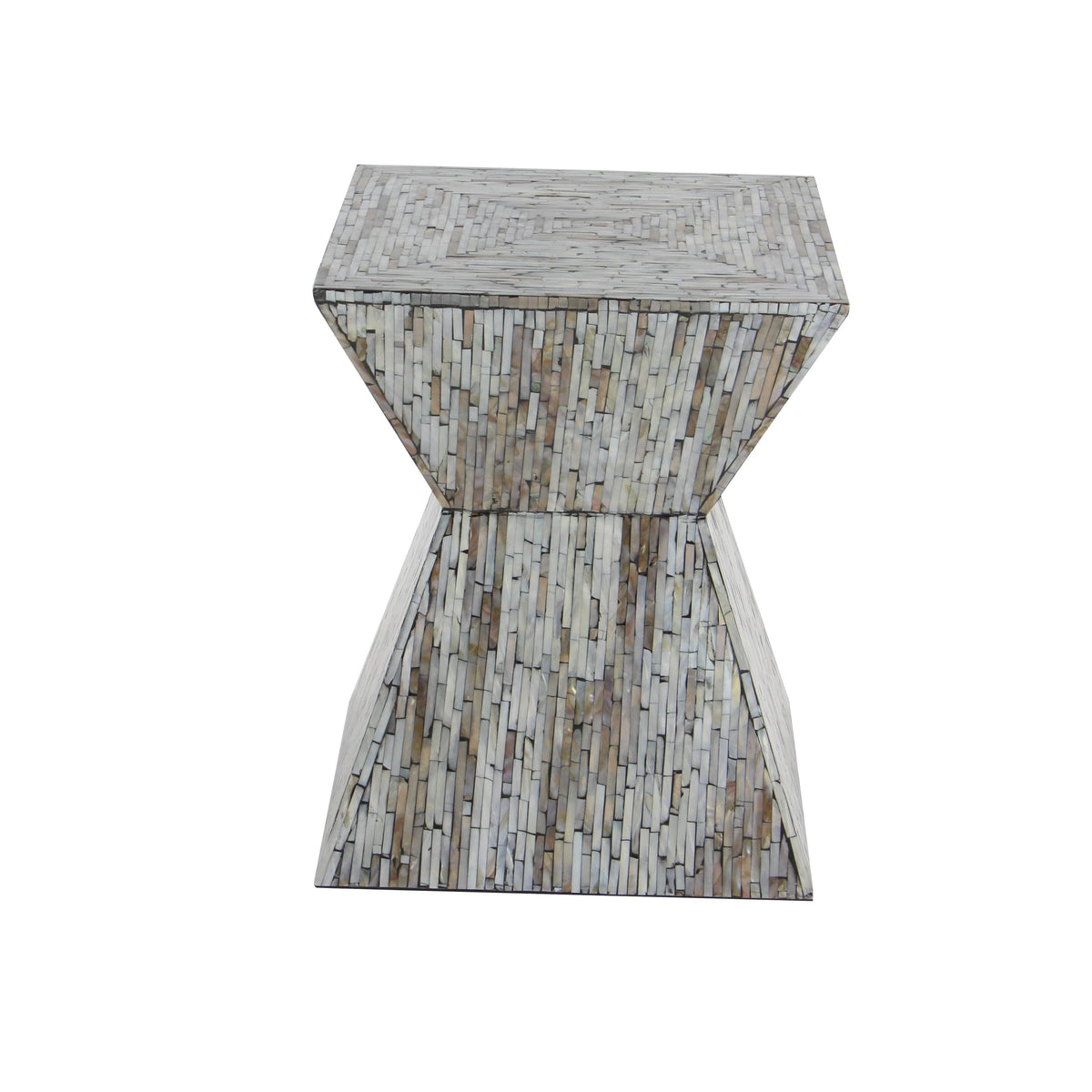 Wood Shell Inlay Accent Table L18142