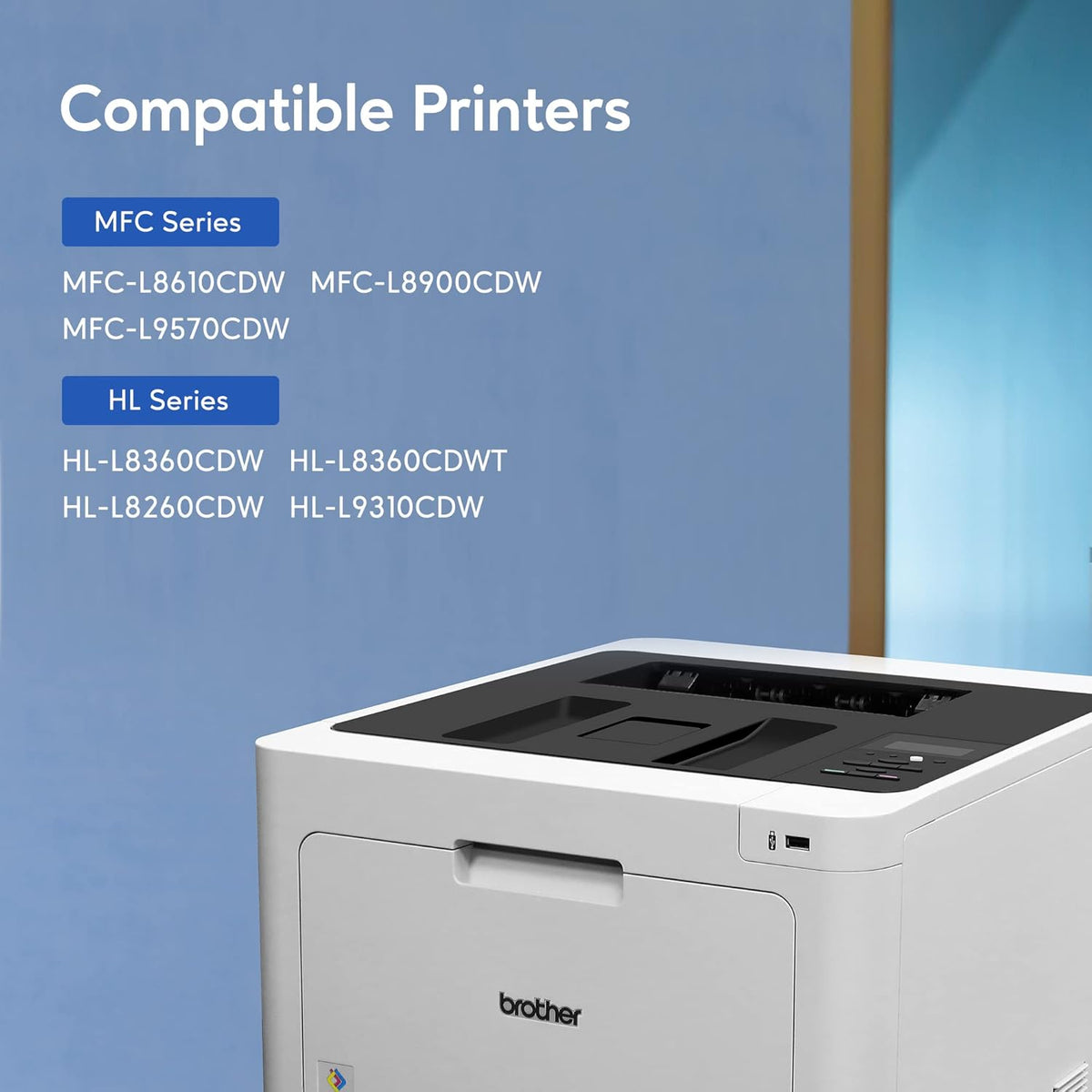 Compatible Toner Cartridge for Brother Printers (Black, Cyan, Magenta, Yellow) K6194