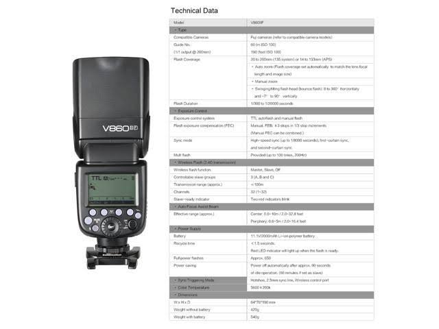2.4G TTL HSS Camera Flash Speedlight for Fujifilm Z203