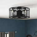 Caged Ceiling Fan with Remote Control and Light Kit Z707