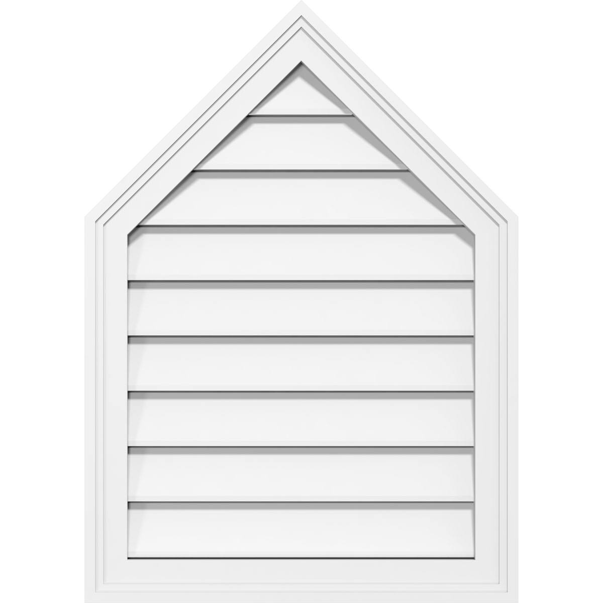 Peaked Top Surface Mount PVC Gable Vent D792707