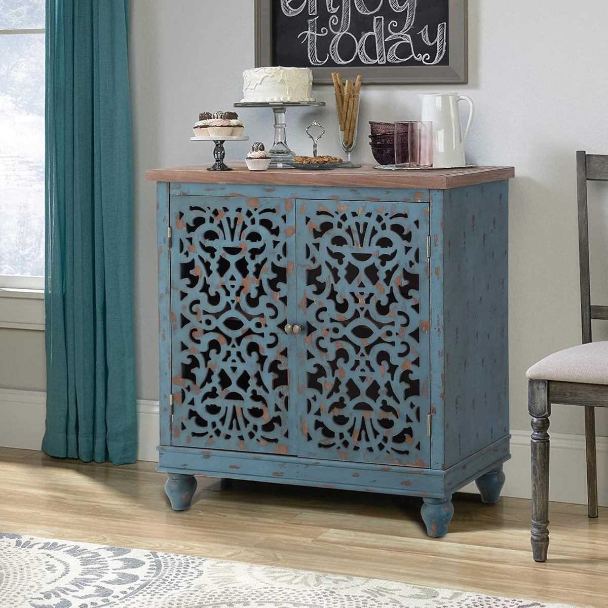 White 2 Door Storage Cabinet A532