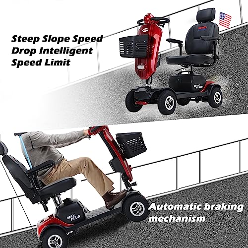 Red 4 Wheel Mobility Scooter Y8035