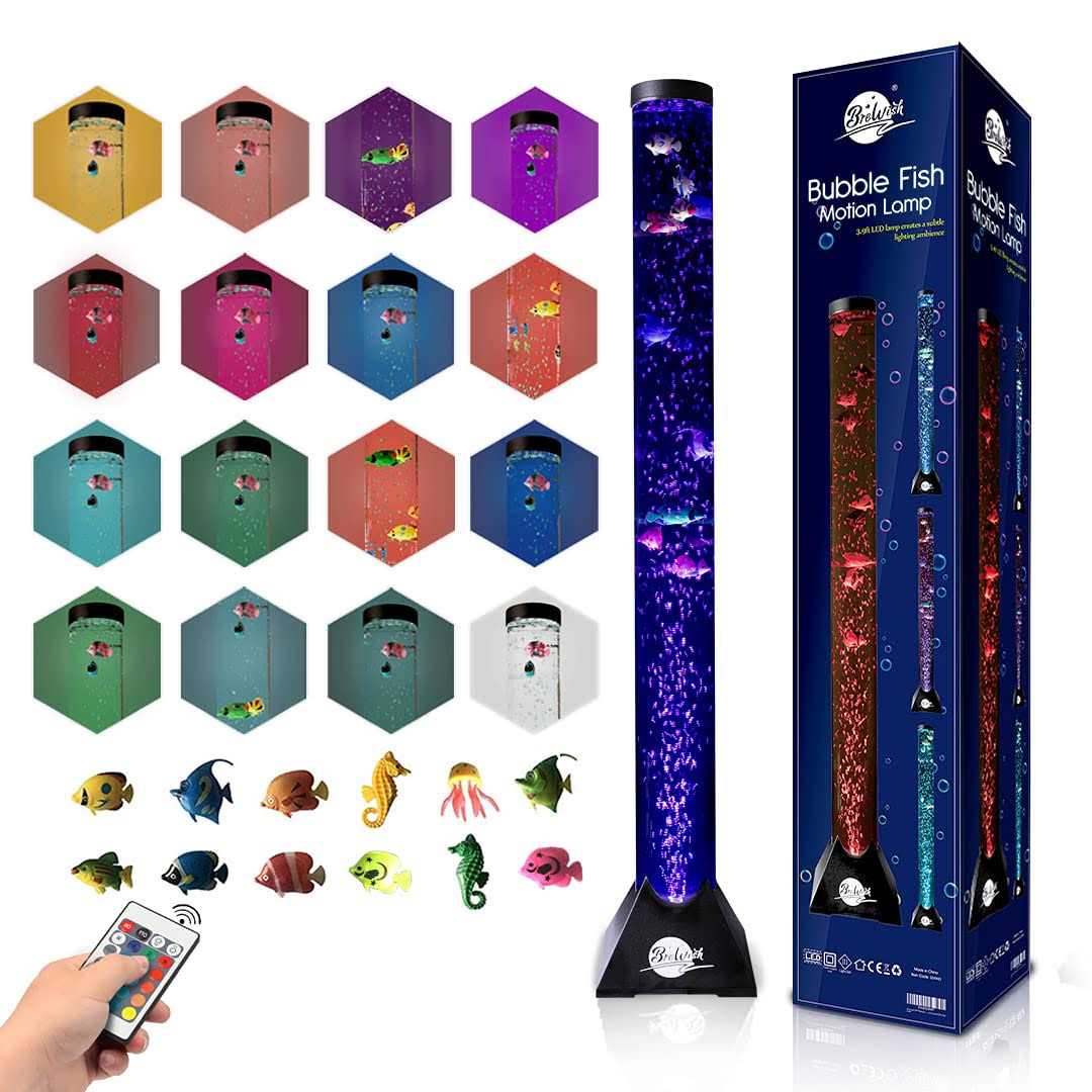 4FT LED Water Bubble Fish Tube Floor Lamp B635