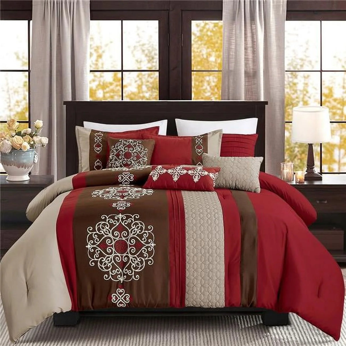 King Size 7 Piece Comforter Set Y255982