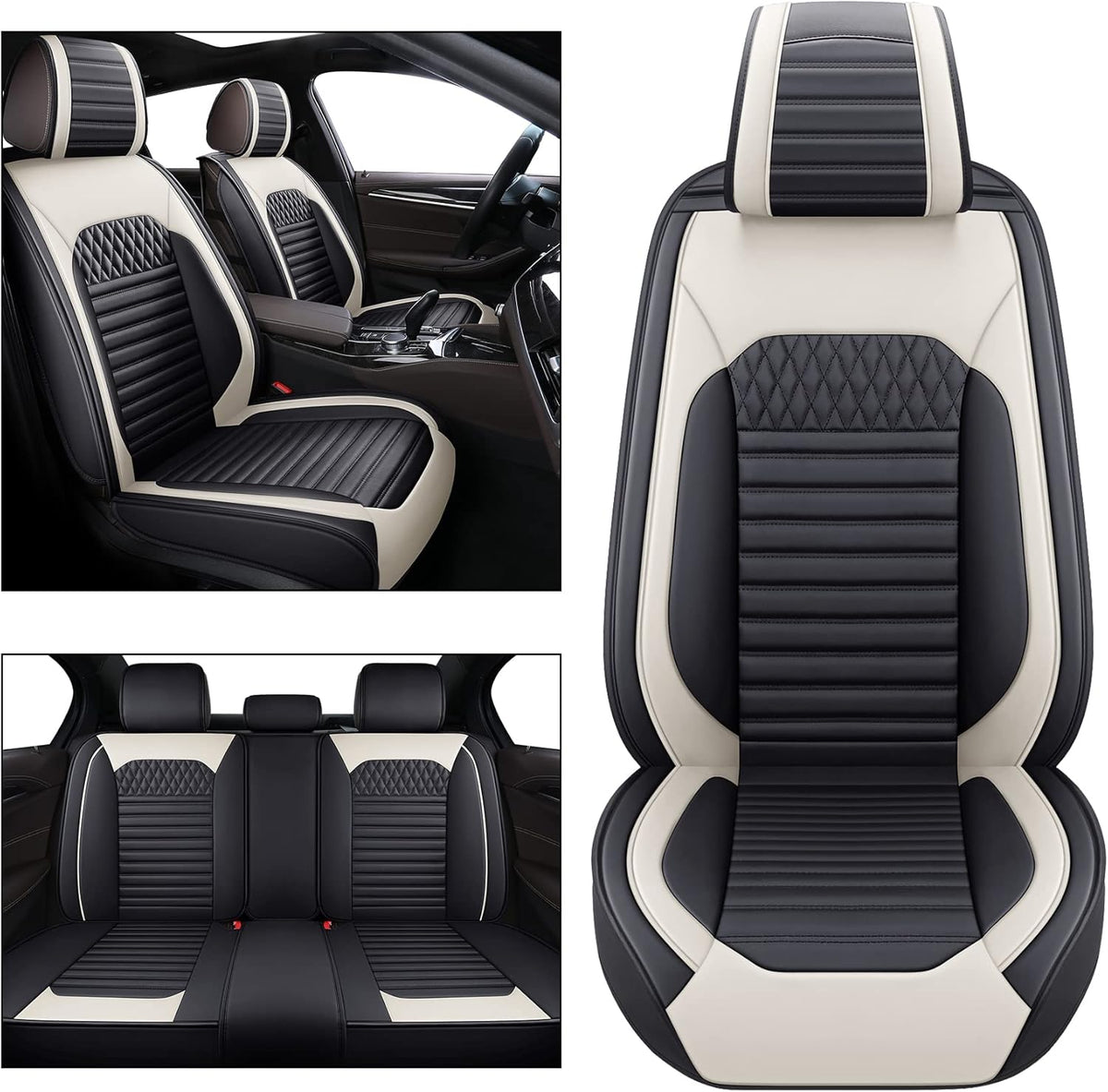 Black and Pink Full Set Seat Covers R467349