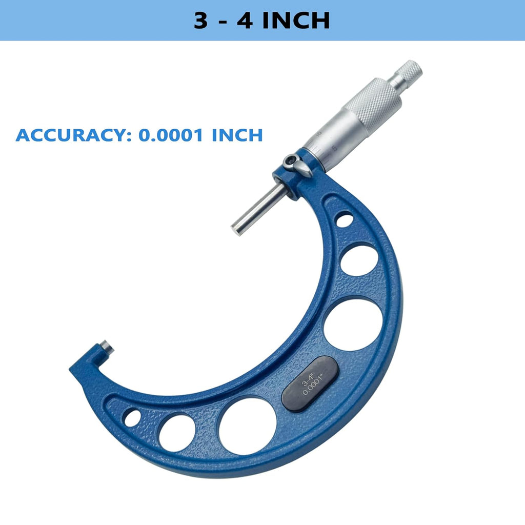 Outside Micrometer Set 0-4 / 0.0001 with Padded Case H959