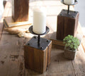 Recycled Wood Candle Holders P5776