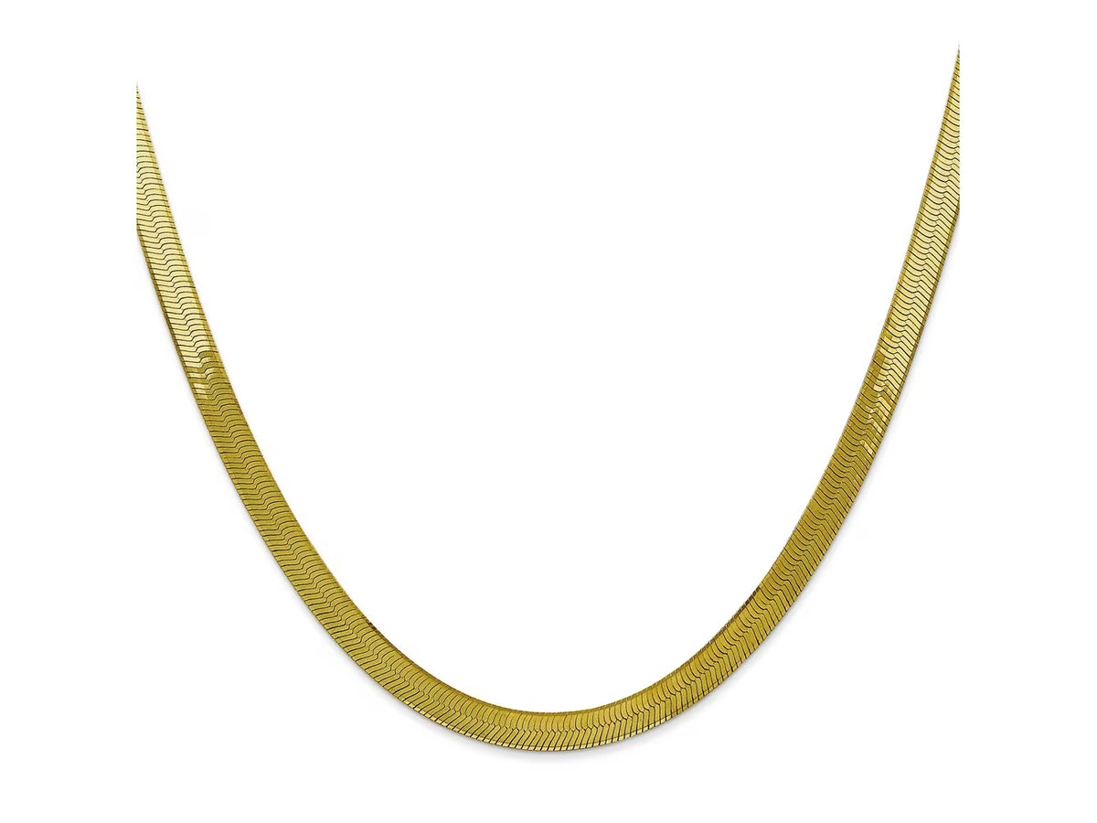 10 kt Yellow Gold Herringbone Chain 22 Inches D9067