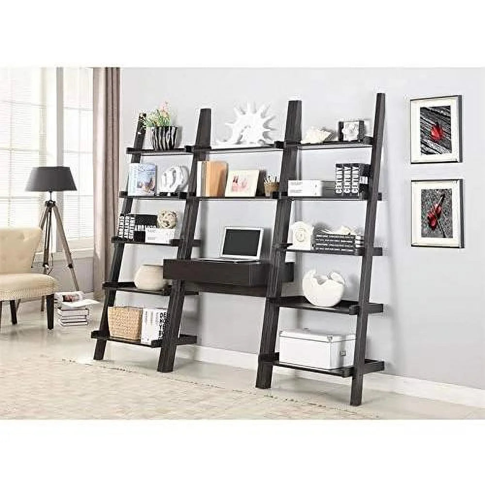 Cappuccino Wall Leaning Ladder Writing Desk C640593