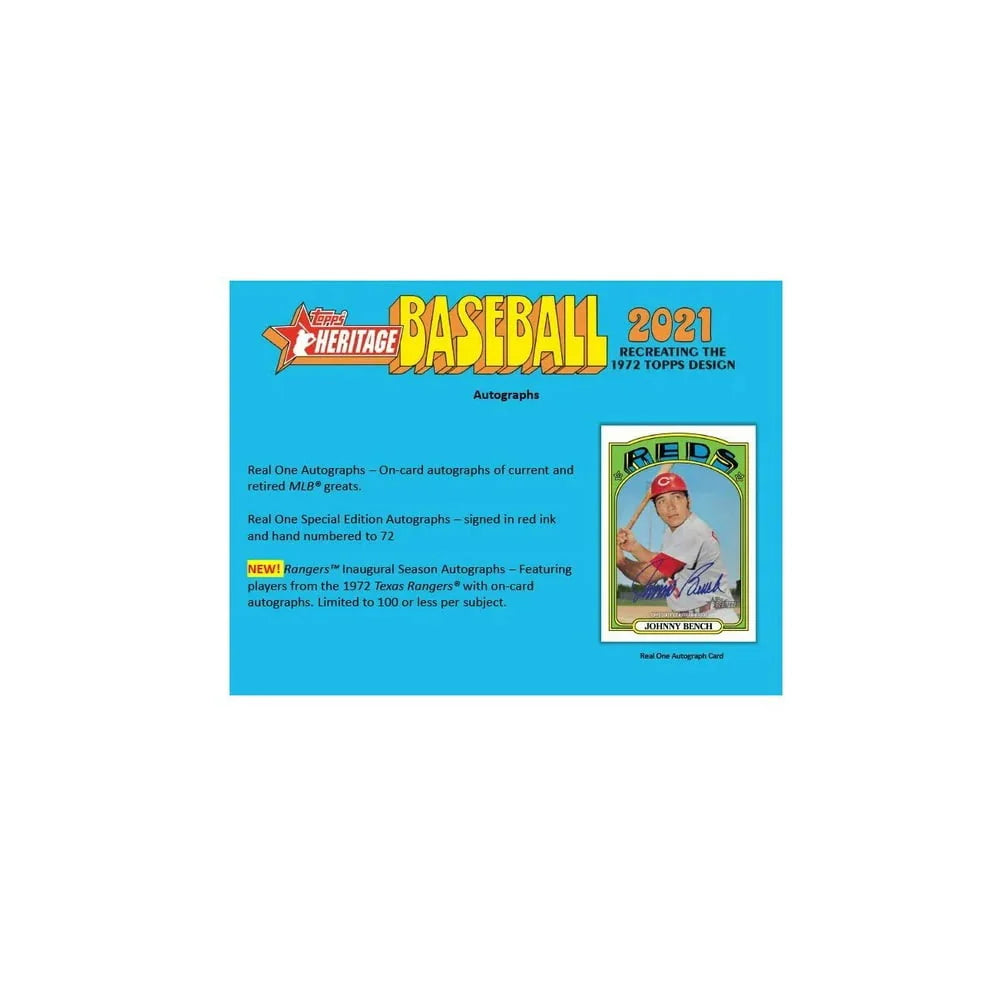 2021 Heritage Baseball Trading Card Box T962