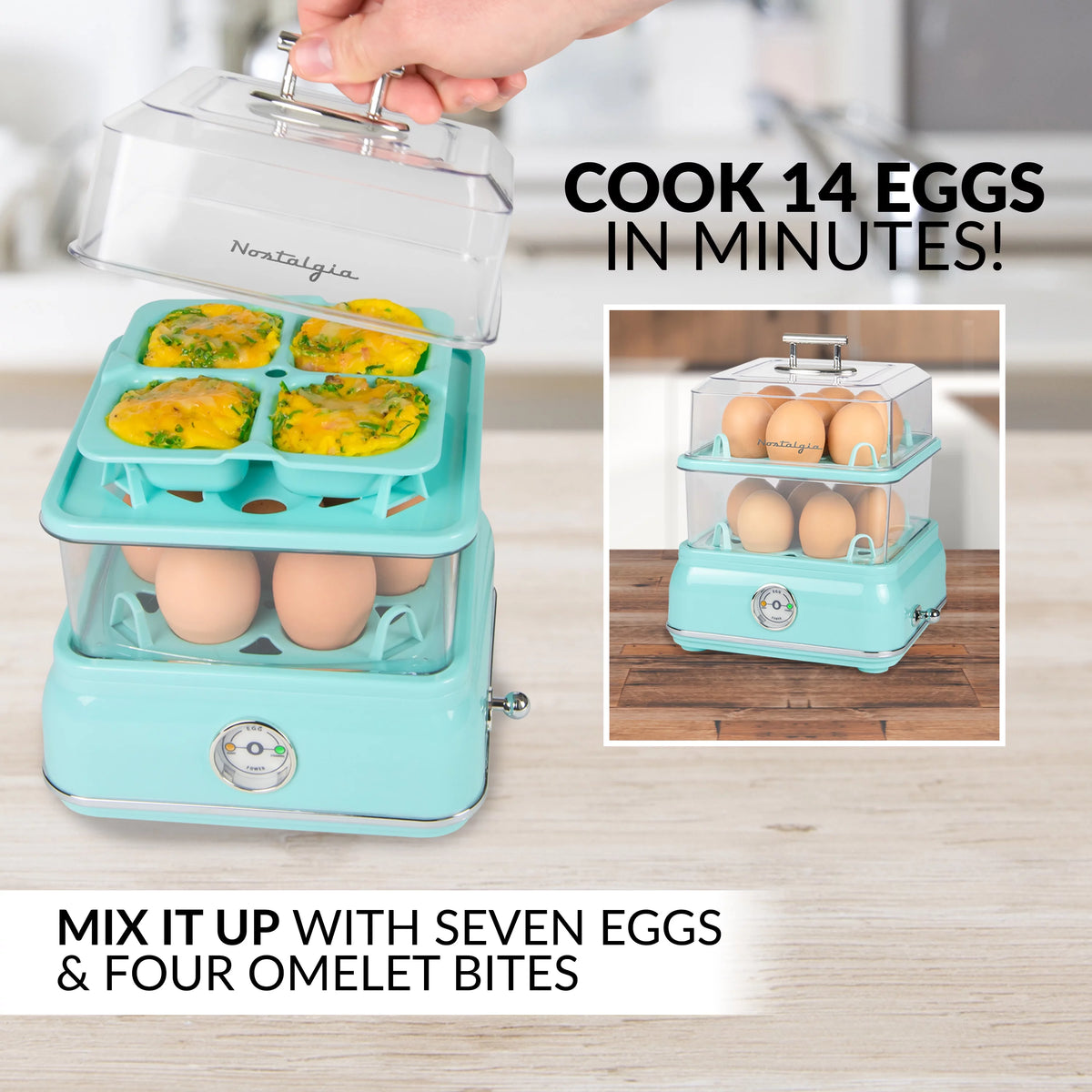14-Capacity Egg Cooker, Aqua V422