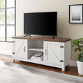 Rustic Wood TV Stand Up To 65" Brushed White Oak P768529
