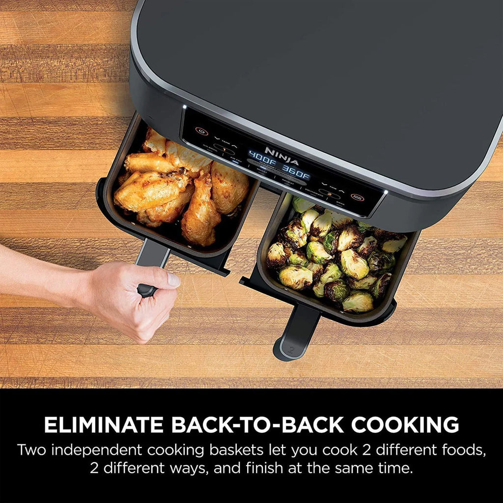 4-in-1 8-Quart 2-Basket Air Fryer D7005