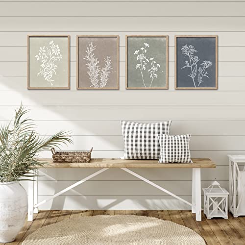Framed Boho Botanical Print Wall Art Set of 4 M2926