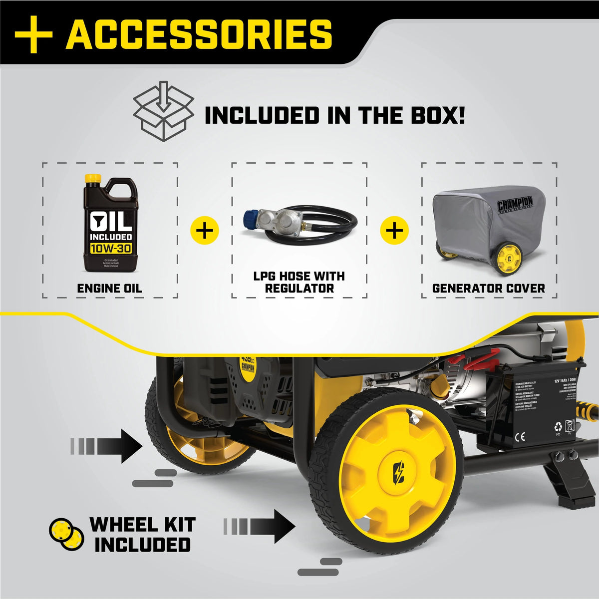 Dual Fuel Portable Generator with Electric Start B3793