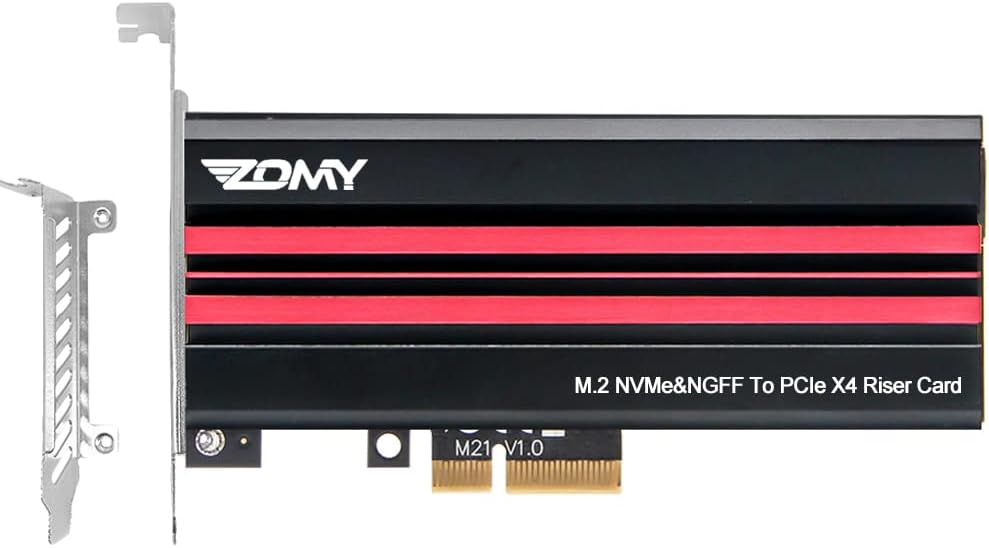 M.2 PCIe NVMe or PCIe AHCI SSD to PCIe 3.0 x4 Adapter Card E247452